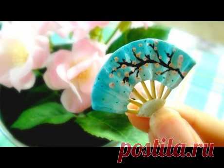 Miniature Japanese Fan Tutorial (Polymer Clay)