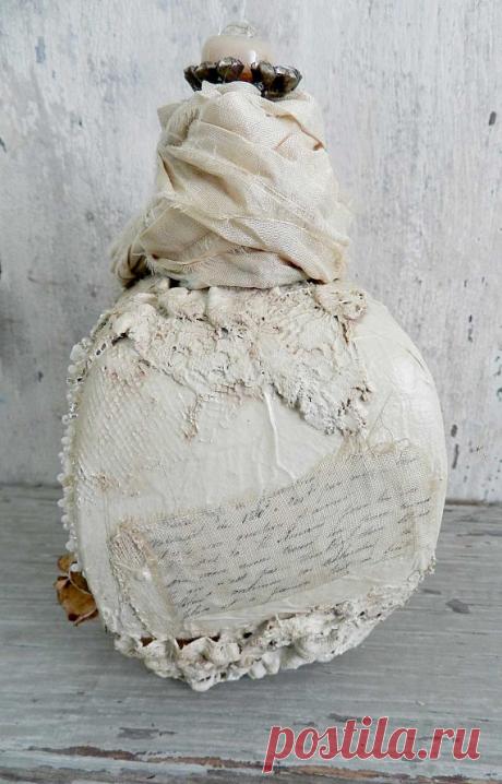 Art Bottle Romantic Paris and Roses от shabbycottagestudio