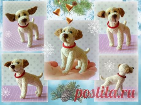 Собачка на ладошке. 
автор- Елены Мельниковой
#собака_wireframedoll