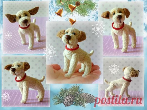 Собачка на ладошке. 
автор- Елены Мельниковой
#собака_wireframedoll