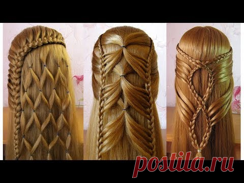 Coiffures simples et belles 🌷 facile à faire cheveux longs/mi longs