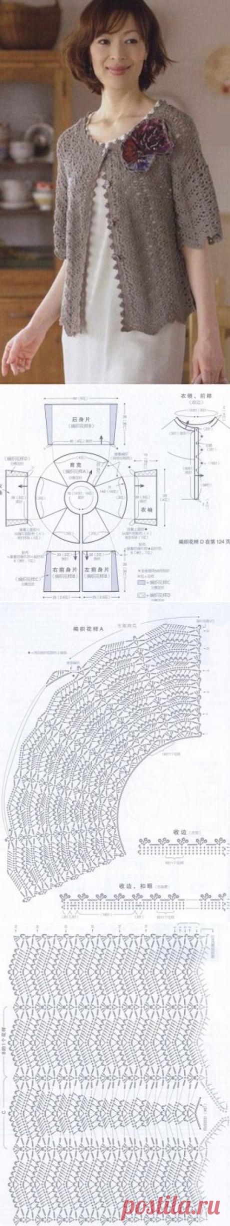 Связать кардиган крючком