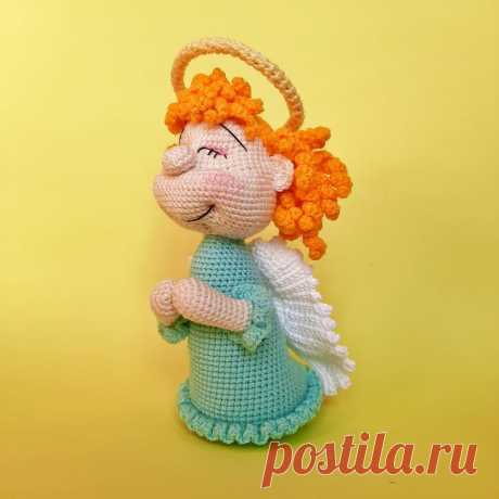 PDF Ангел Добра крючком. FREE crochet pattern; Аmigurumi doll patterns. Амигуруми схемы и описания на русском. Вязаные игрушки и поделки своими руками #amimore - ангел, ангелок, ангелочек, кукла, куколка.