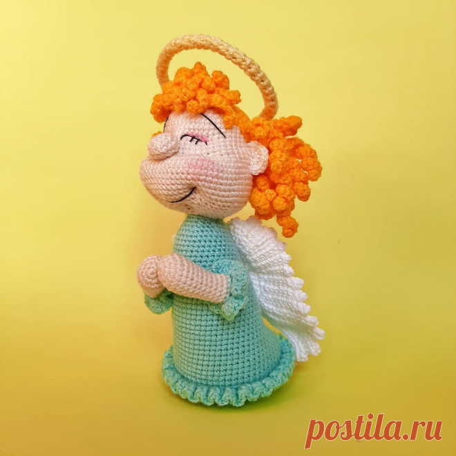 PDF Ангел Добра крючком. FREE crochet pattern; Аmigurumi doll patterns. Амигуруми схемы и описания на русском. Вязаные игрушки и поделки своими руками #amimore - ангел, ангелок, ангелочек, кукла, куколка.