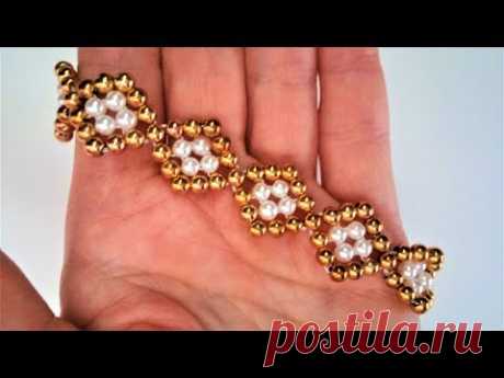 (387) Easy bracelet pattern. Beginners tutorial. - YouTube