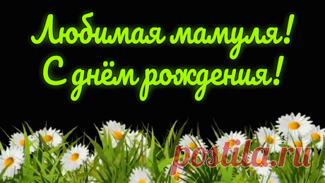 Открытка - Поле ромашек. С днём рождения любимая Мамуля!
