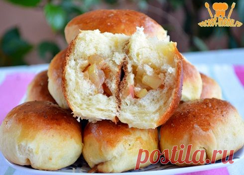 Сдобные духовые пирожки с яблоками и корицей запеченные в духовке | Рецепты с фото для любого меню