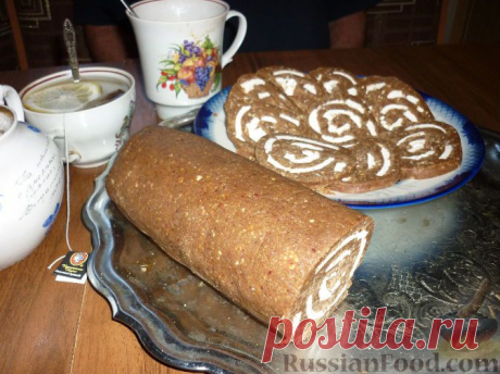 Рецепт: Рулет из печенья с зефиром на RussianFood.com