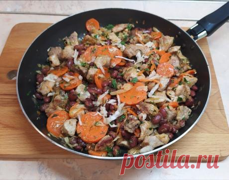 Что готовлю вкусно и много, когда совсем маленький кусочек мяса