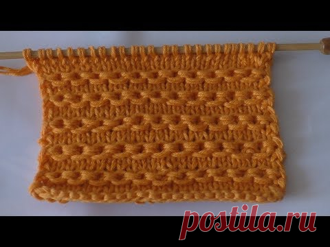 СУПЕР ПРОСТОЙ УЗОР спицами 
