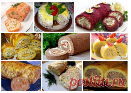 Закусочные рулеты к Новогоднему столу: 9 рецептов