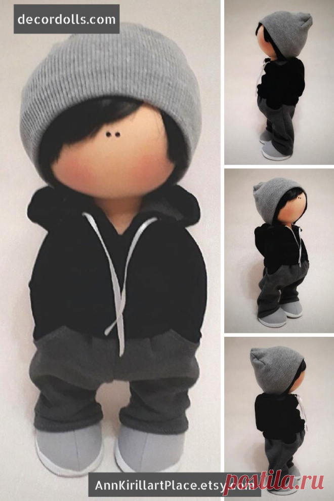 Boy Art Doll Handmade Cloth Doll Nursery Rag Doll Fabric | Etsy
