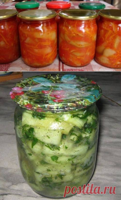 10 рецептов из кабачков на зиму »