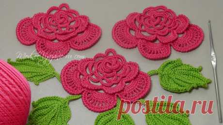 Вязание розы на бурдоне - Crochet Modnoe Vyazanie