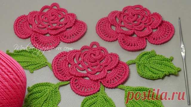 Вязание розы на бурдоне - Crochet Modnoe Vyazanie