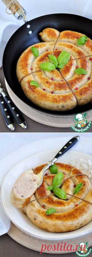 Ароматная куриная колбаса в сковороде - кулинарный рецепт