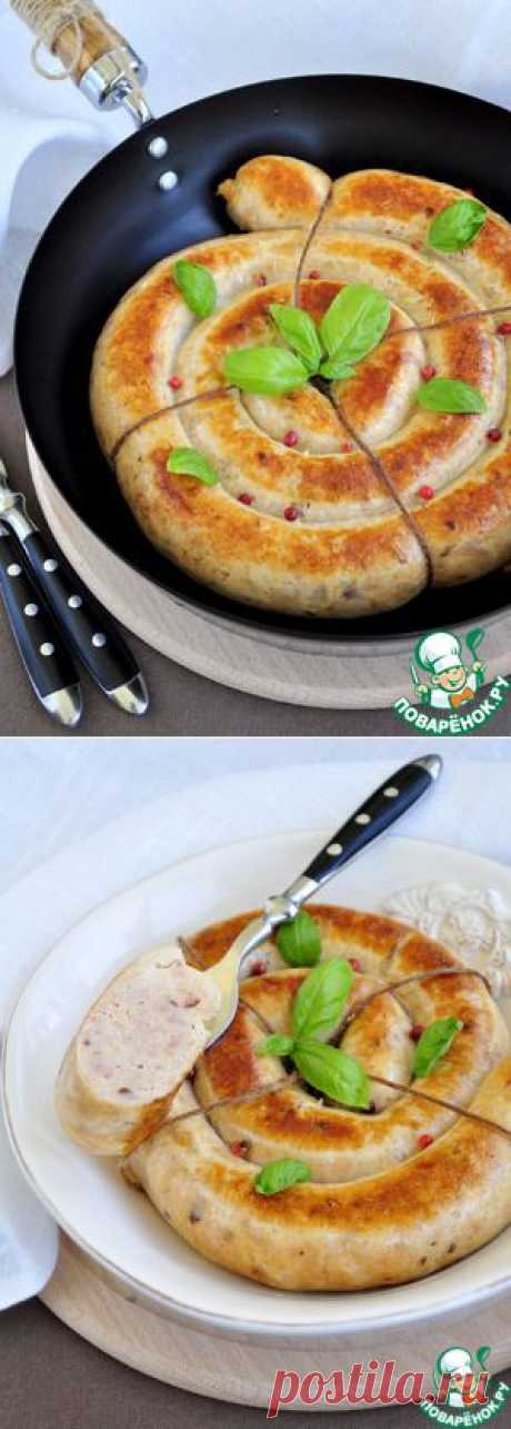 Ароматная куриная колбаса в сковороде - кулинарный рецепт