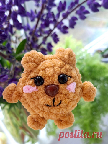 PDF Миха Кругляш крючком. FREE crochet pattern; Аmigurumi toy patterns. Амигуруми схемы и описания на русском. Вязаные игрушки и поделки своими руками #amimore - маленький медведь, плюшевый медвежонок, мишка из плюшевой пряжи.