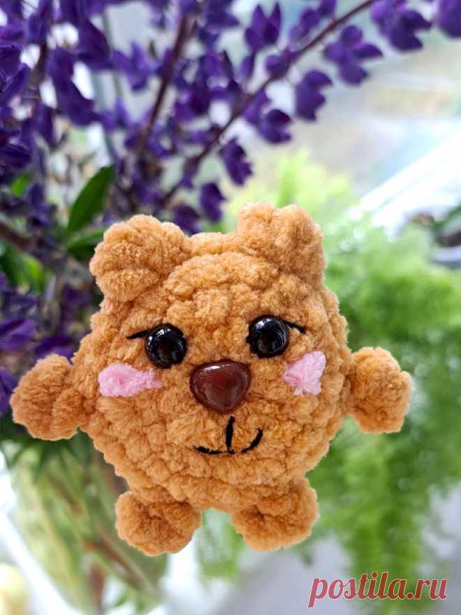 PDF Миха Кругляш крючком. FREE crochet pattern; Аmigurumi toy patterns. Амигуруми схемы и описания на русском. Вязаные игрушки и поделки своими руками #amimore - маленький медведь, плюшевый медвежонок, мишка из плюшевой пряжи.