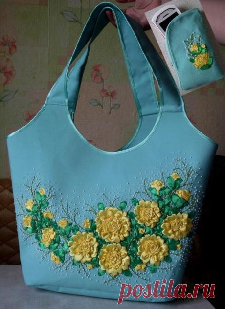 «Сумки с вышивкой лентами» — карточка пользователя MouseDIY в Яндекс.Коллекциях