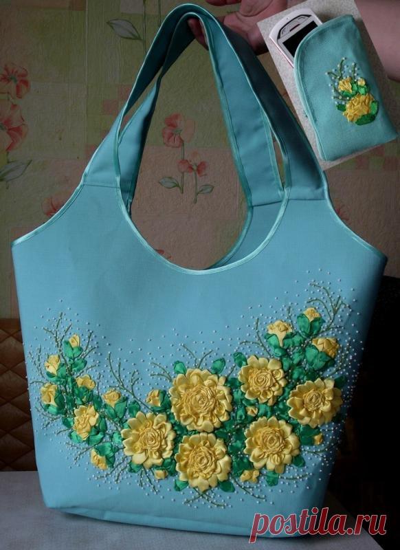 «Сумки с вышивкой лентами» — карточка пользователя MouseDIY в Яндекс.Коллекциях
