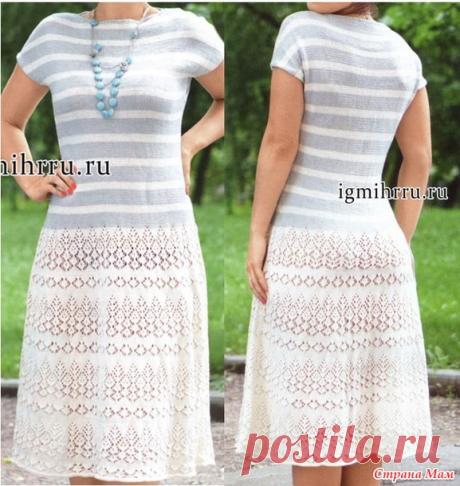Ажурное платье. Спицы - Вязание - Страна Мам