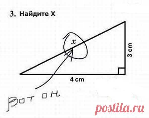 Гениальные ответы детей на контрольных работах