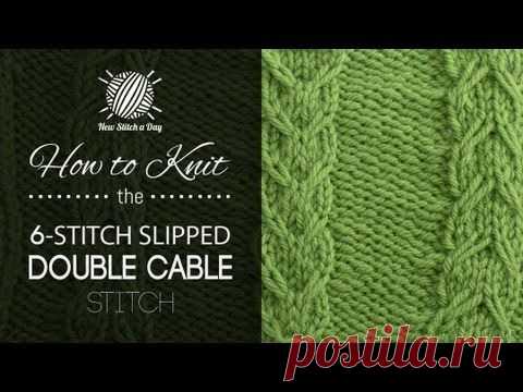 How to Knit the 6-Stitch Slipped Double Cable Stitch - NewStitchaDay.com