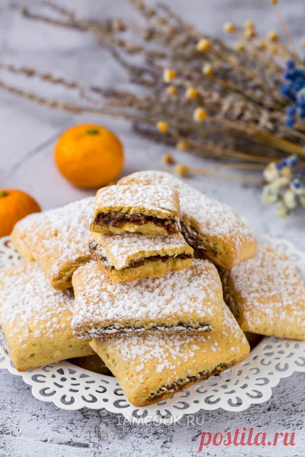 Пин содержит это изображение: Печенье с орехами и черносливом — рецепт с фото