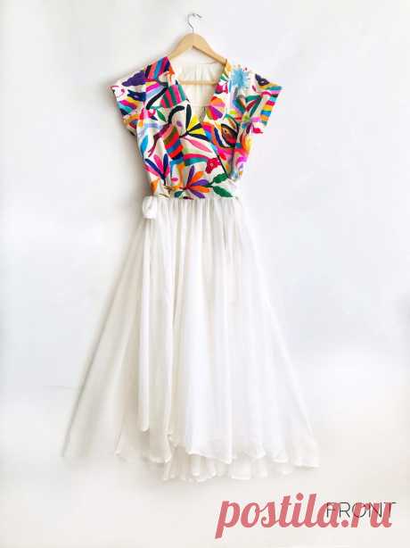 Impresionantemente Vestido blanco Novia Otomi Blanco con - Etsy Chile