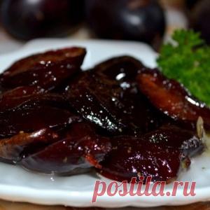 Вяленая карамельно -чесночная слива для длительного хранения.