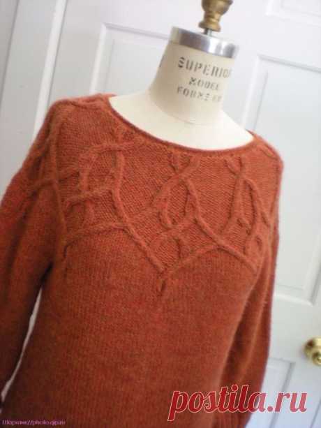 Cabled Yoke Pullover by Norah Gaughan- Knitting Magazine 081, October 2010.
