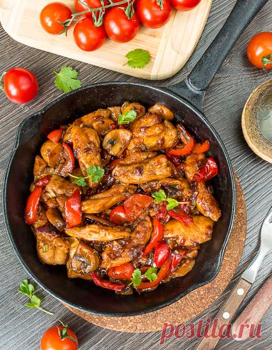 Острая курица в сковороде - Вкусный блог - рецепты под настроение