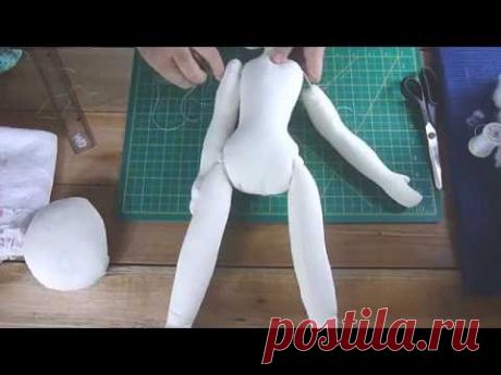 Aula montagem do corpo Boneca de pano Heloisa