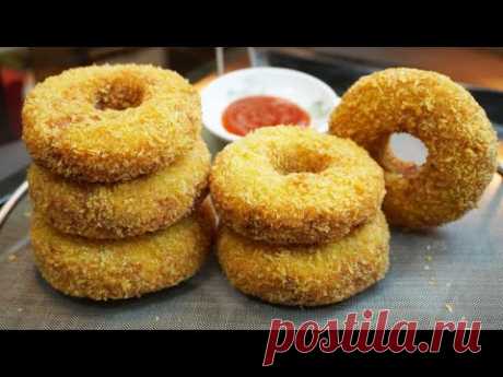 Приготовление хрустящих куриных пончиков | Рецепт куриных пончиков