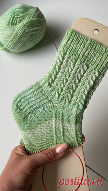 Подробный МК спицами. Узор "Колоски". Идеален для носков и митенок.