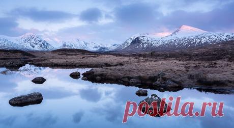 Lochan Na Stainge, Rannoch Moor, Scotland by Sarah Howard There is something very special about photographing at dawn. Watching and waiting for the sun to rise and the landscape to transform in front of your eyes . On this particular occasion, it was a  lp-mag.com/s6wj  #landscapephotography #landscapephotomag #landscapephotographymagazine #phototour #photoworkshop