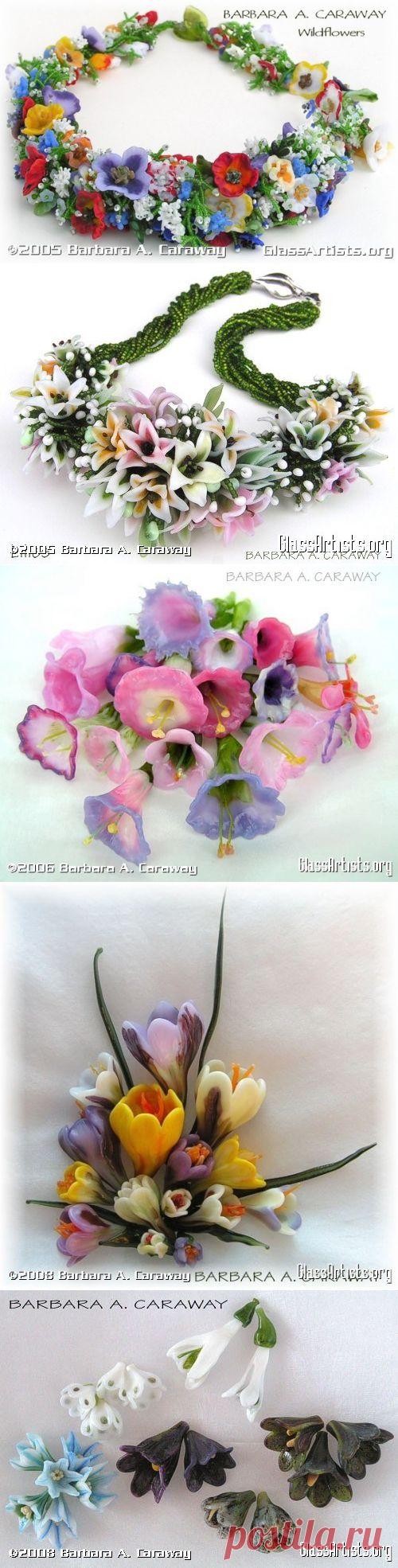 Весенние цветы-lampwork