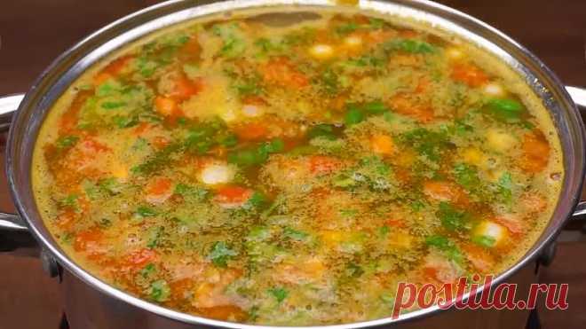 Суп с фрикадельками и фасолью! Очень Вкусно и Просто!