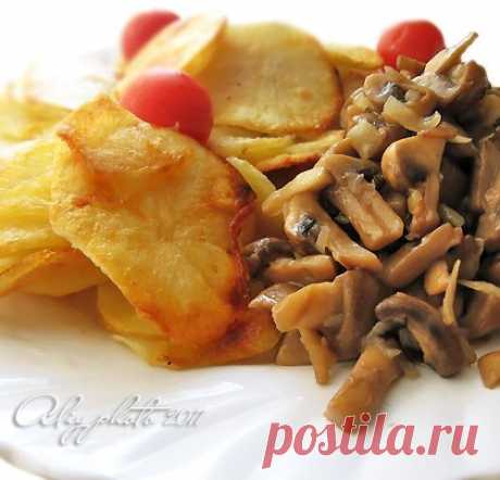 &quot;Секретная румяная корочка&quot; - картошка с грибами