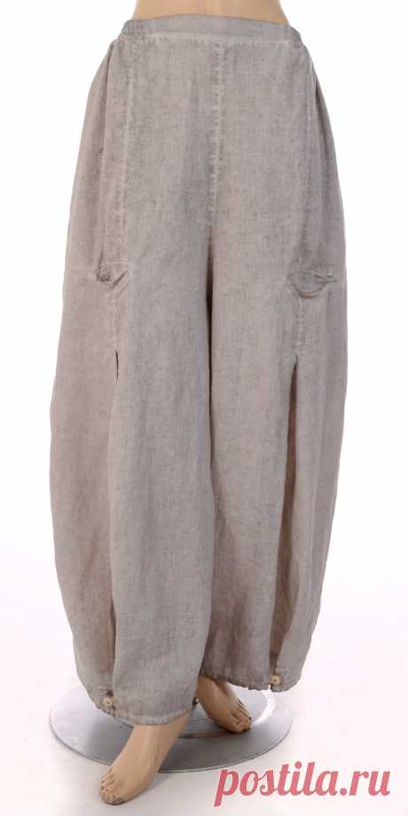 Barbara Speer Natural "Old Dye" Linen Tulip Trouser - Barbara Speer from idaretobe.com UK