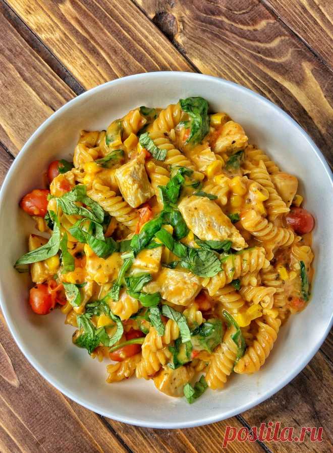 One Pot Pasta mit Putenfleisch - Kochhochgenuss