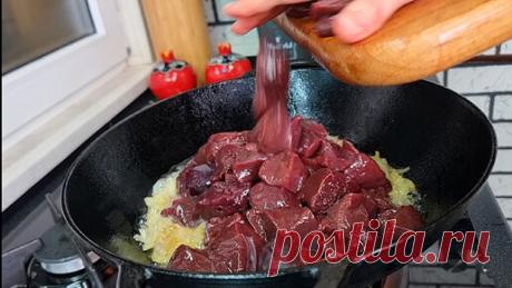 КАК ПРАВИЛЬНО ЖАРИТЬ ПЕЧЕНЬ С КАРТОШКОЙ Чтобы Вкусно, Просто и Быстро | КУХНЯ УЗБЕЧКИ  | Дзен