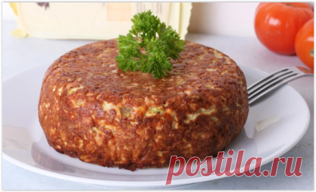 Низкокалорийная кабачковая запеканка с сыром и овсяными хлопьями