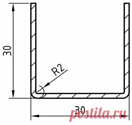 Армирующий профиль 30х30 (Veka 113.365) – Профиль для систем Века