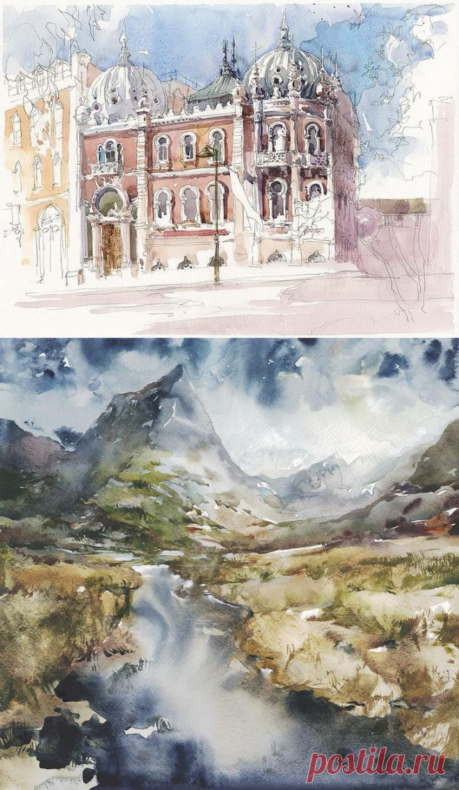 Акварельное творчество канадского художника Марка Таро Холмса (Marc Taro Holmes)