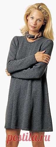 Туника спицами Susan из berroco Размеры: S (M, L, XL, XXL)  ОГ 34(36—38—40-42)”  Длина 35 дюймов.  На фото у модели размер S.  1” (дюйм) = 2,5 см.