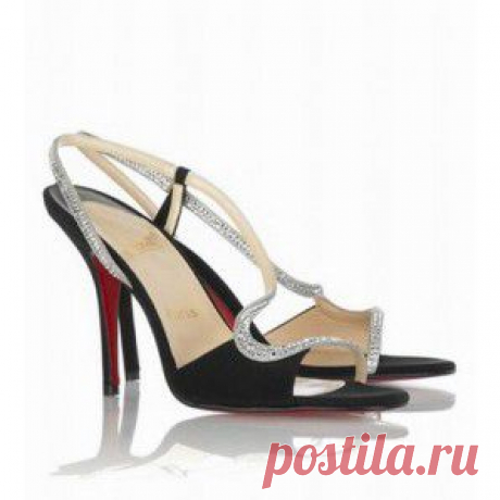 Christian Louboutin Alta Perla Strass 100 Сандалии Черный