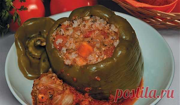 Болгарский перец,  фаршированный рисом,  грибами и овощами - Новогодние закуски 2014 - Праздничный стол - Рецепты - Мэджик Леди - сайт для женщин