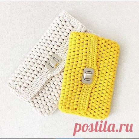 Очаровательный вязаный клатч. Мастер-классы по рукоделию. Методы изготовления полезных вещей для домашнего хозяйства.